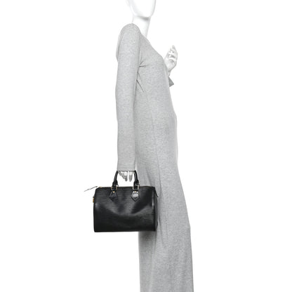 Louis Vuitton Epi Speedy 25 Black 2 of 10