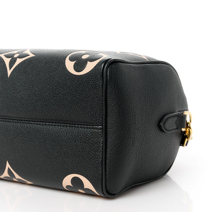 Louis Vuitton Empreinte Monogram Giant Speedy Bandouliere 25 Black Beige 13 of 13