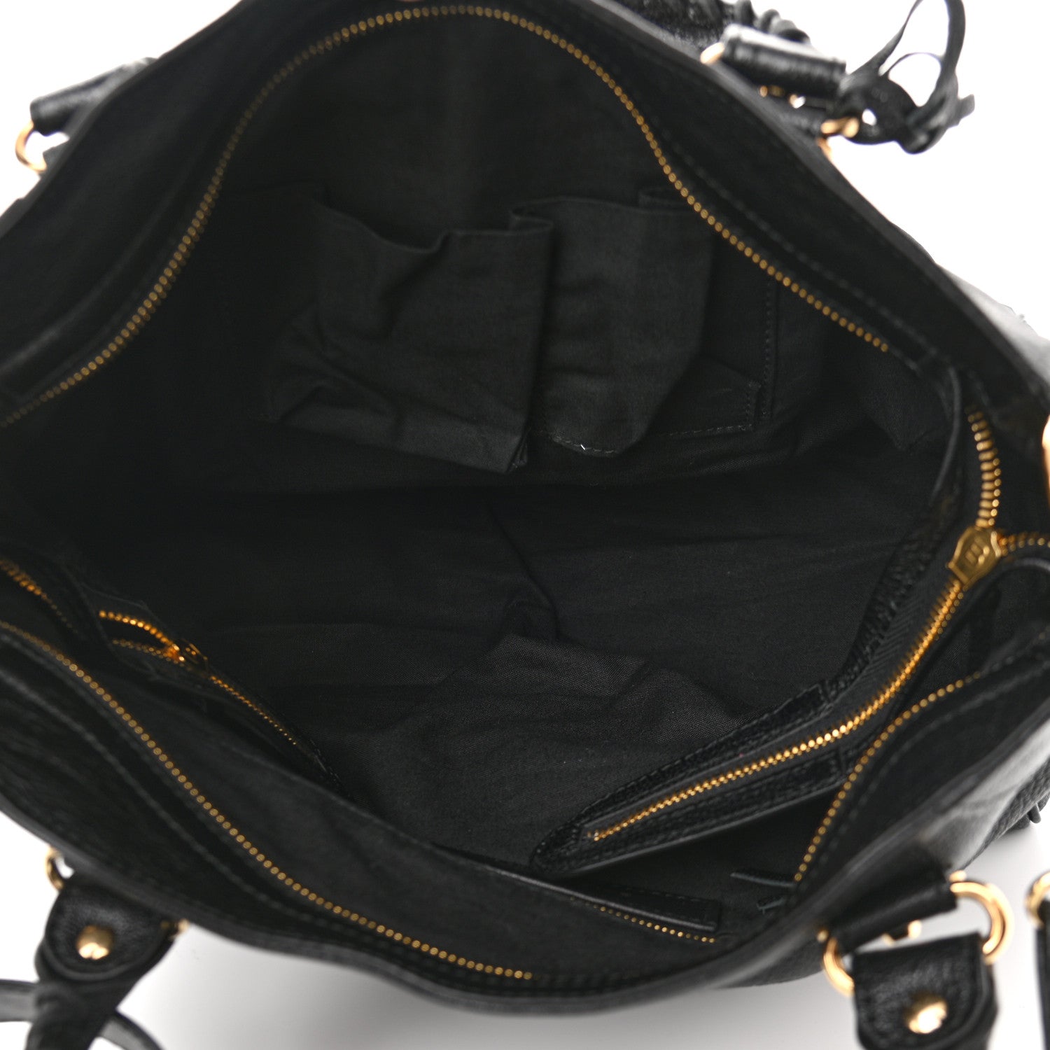 Balenciaga Chevre Gold Metallic Edge Hardware Velo Black 5 of 10