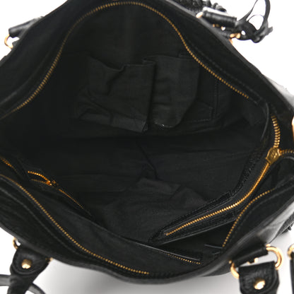 Balenciaga Chevre Gold Metallic Edge Hardware Velo Black 5 of 10