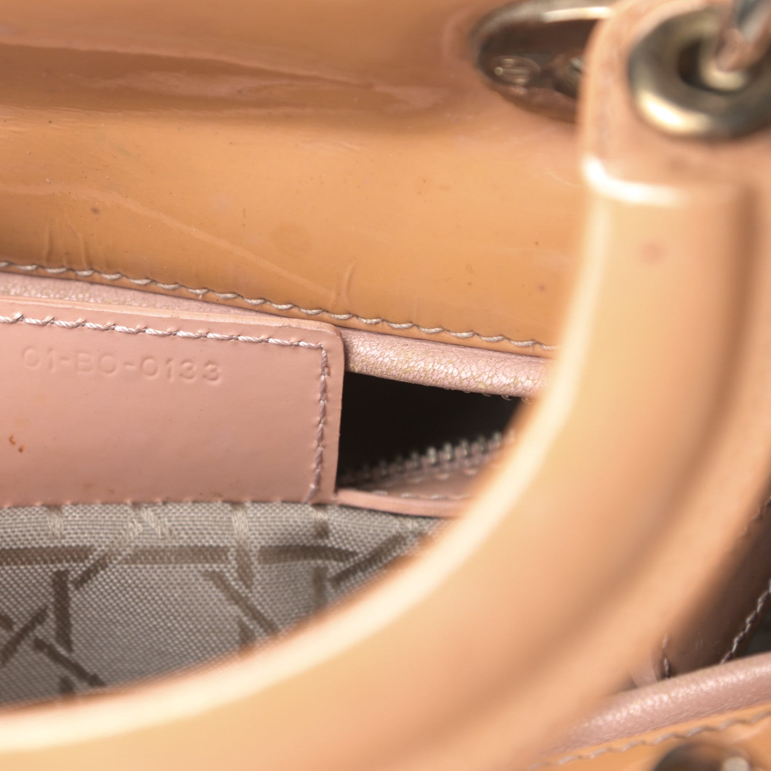 Christian Dior Patent Cannage Large Lady Dior Beige 7 of 19