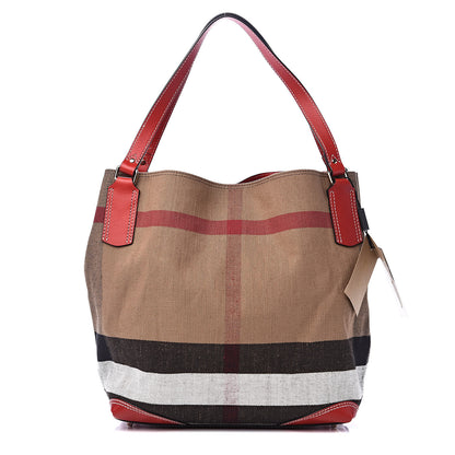 Burberry Canvas Mega Check Medium Maidstone Cadmium Red 1 of 11