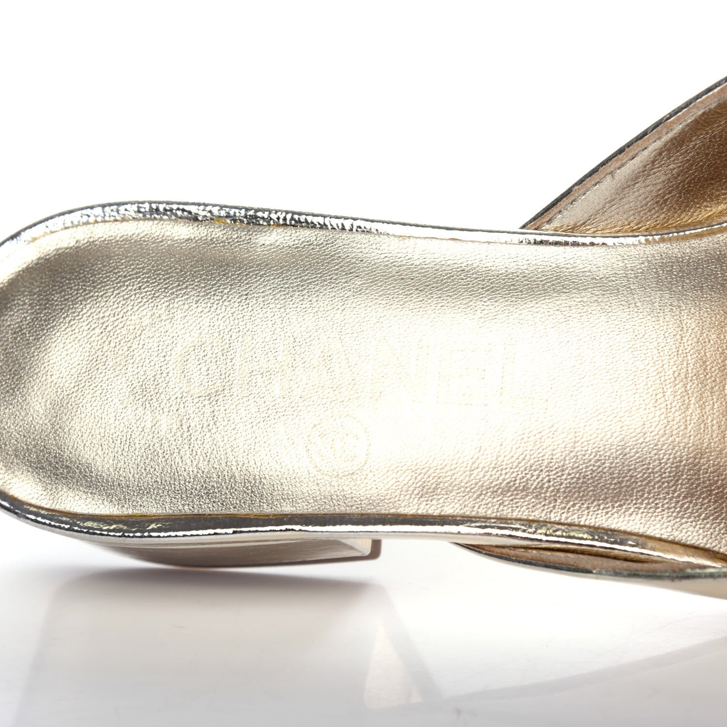 Chanel Metallic Sheepskin Mules 36 Gold 8 of 11