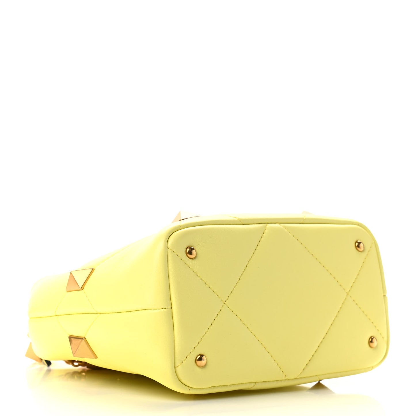Nappa Small Roman Stud The Handle Bag Lime Sorbet