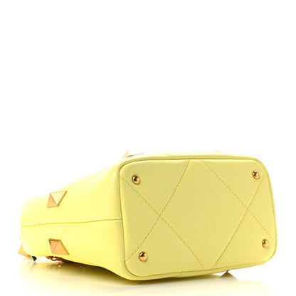 Valentino Garavani Nappa Small Roman Stud The Handle Bag Lime Sorbet 4 of 9