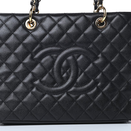 Chanel Caviar Quilted Grand Shopping Tote GST Black 8 of 14