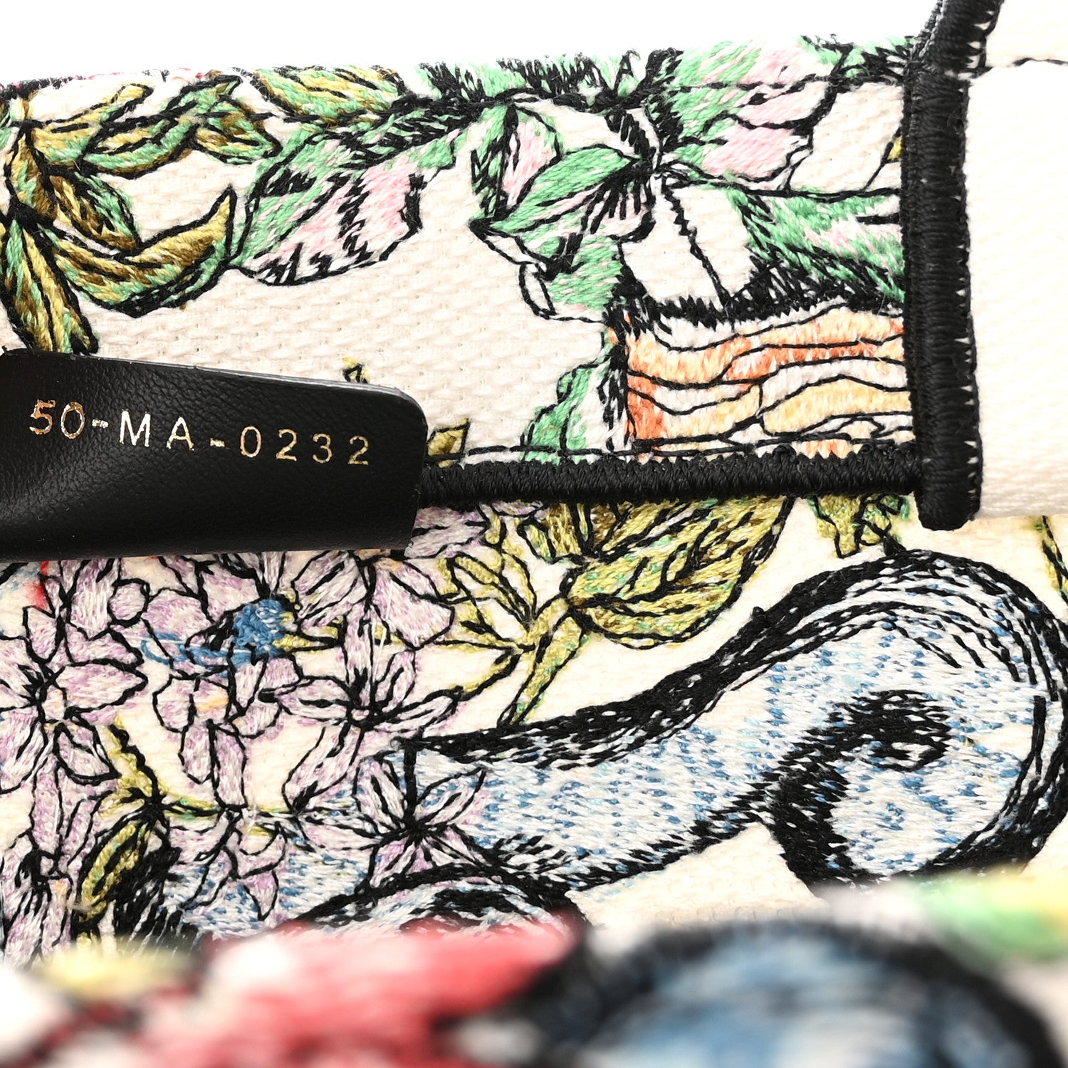 Christian Dior Canvas Embroidered Medium D-Constellation Book Tote Latte Multicolor 7 of 11
