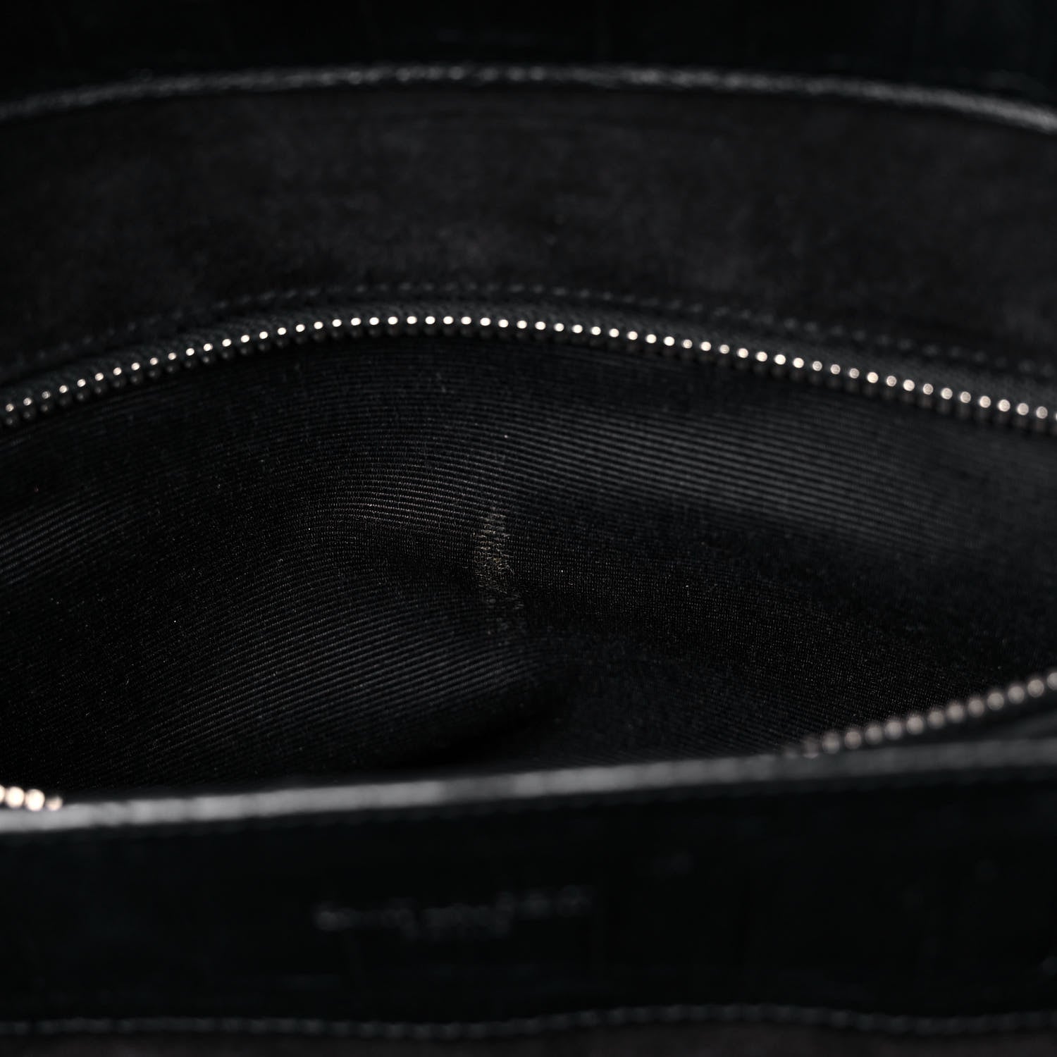 Saint Laurent Calfskin Crocodile Embossed Medium Trois Class Tote Black 16 of 17