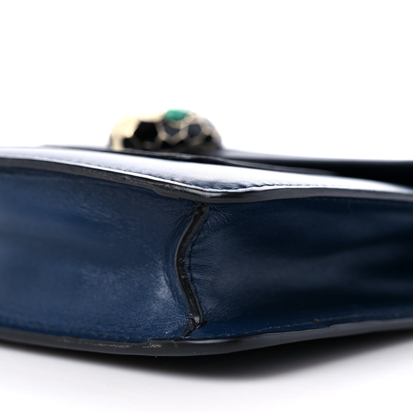 Calfskin Small Serpenti Forever Snake Strap Crossbody Bag Navy