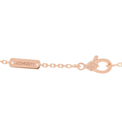Van Cleef & Arpels 18K Rose Gold Diamond Rhodonite Vintage Alhambra Pendant Necklace 6 of 6