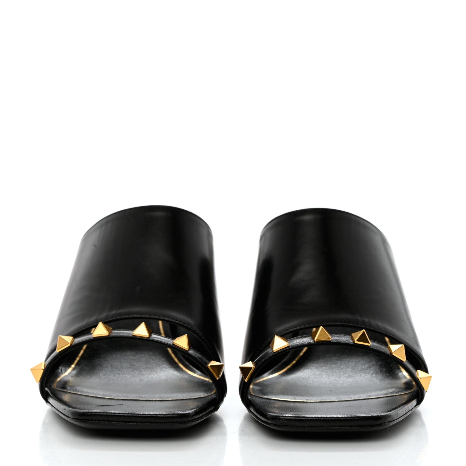 Valentino Garavani Nappa Rockstud Tower Heel Mules 38 Black 2 of 10