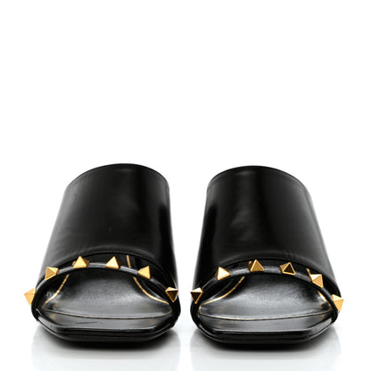 Valentino Garavani Nappa Rockstud Tower Heel Mules 38 Black 2 of 10