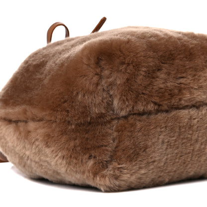 Mansur Gavriel Shearling Mini Bucket Bag Camel 8 of 9