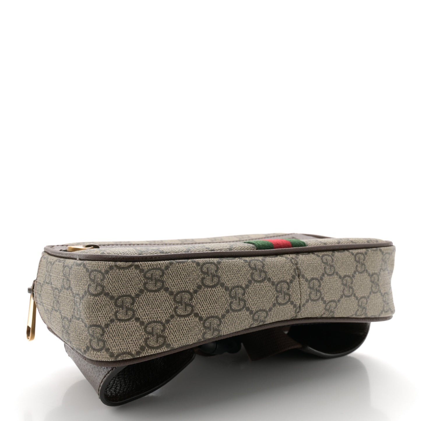 Soft GG Supreme Monogram Medium Ophidia Belt Bag Dark Brown