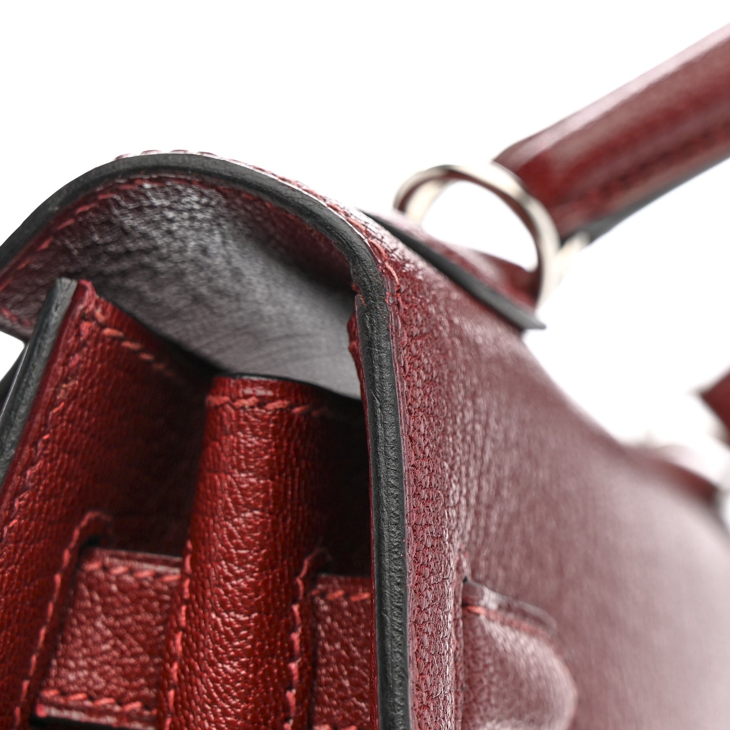 Chevre De Coromandel Kelly Sellier 32 Rouge H