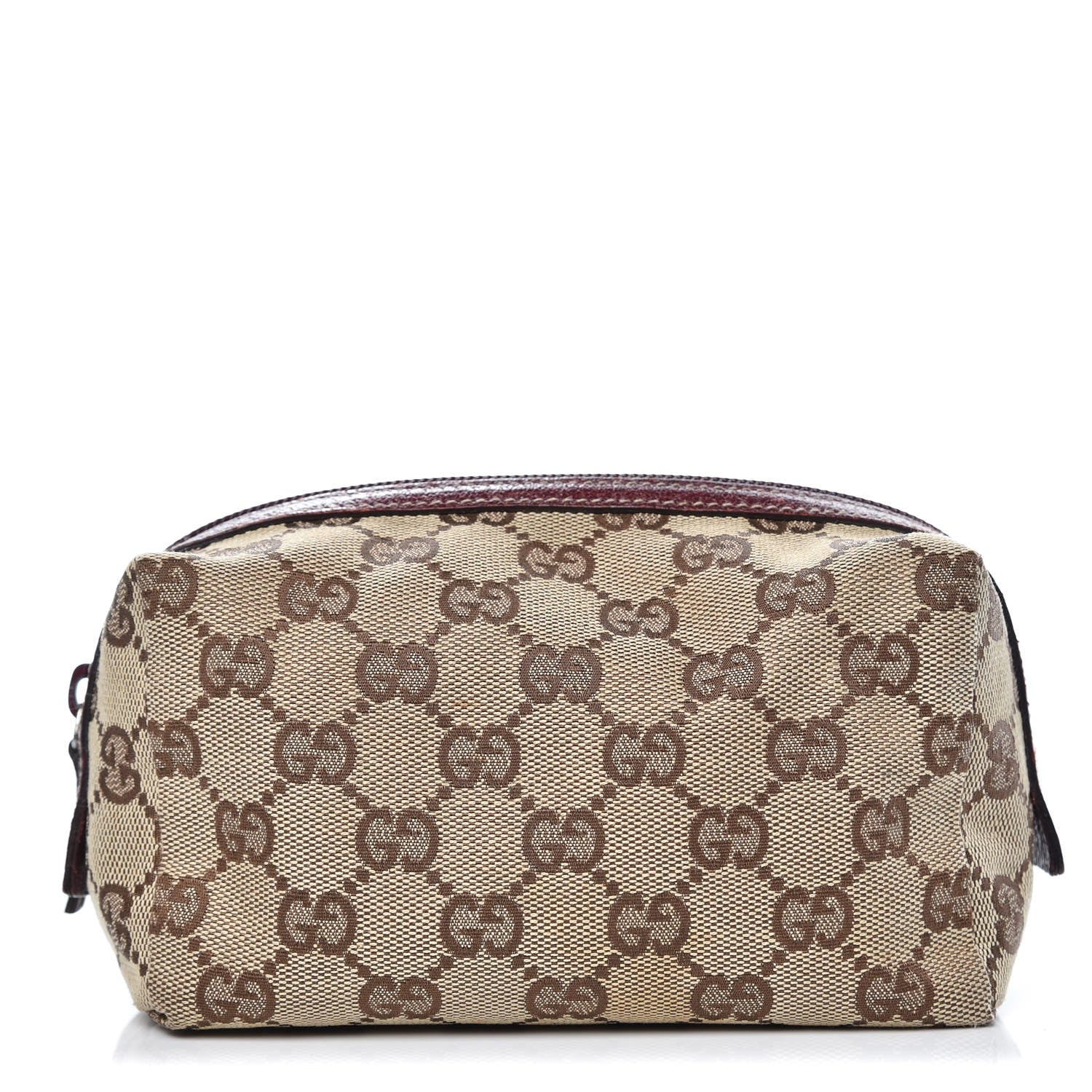 Gucci Monogram Large Cosmetic Case Burgundy 1 of 9