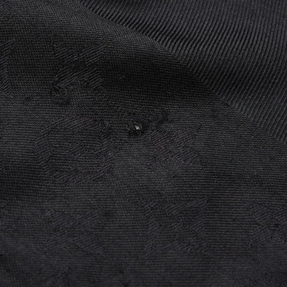 Louis Vuitton Silk Wool Monogram Shawl Black 4 of 4