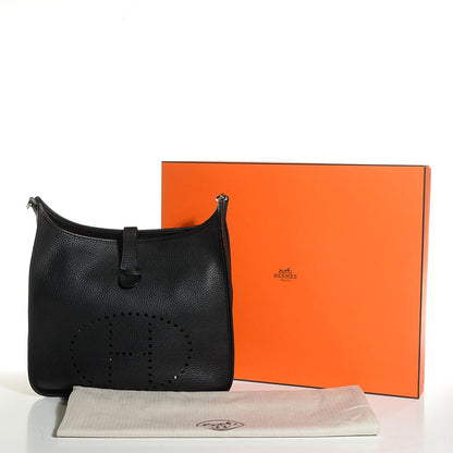 Hermes Taurillon Clemence Evelyne III GM Black 11 of 17