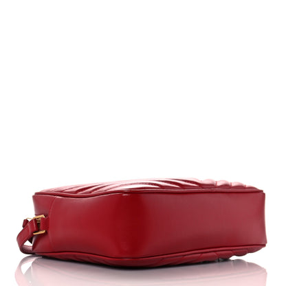 Saint Laurent Calfskin Matelasse Monogram Lou Camera Bag Red 4 of 9