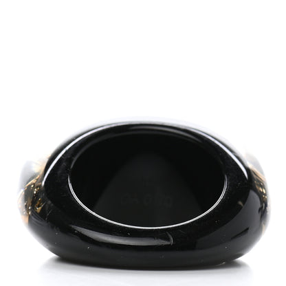 Louis Vuitton Resin Swarovski Crystal Inclusion Ring M Black 3 of 5