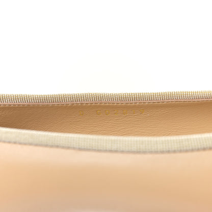 Chanel Lambskin Cap Toe CC Ballerina Flats 39 Beige Black 8 of 8