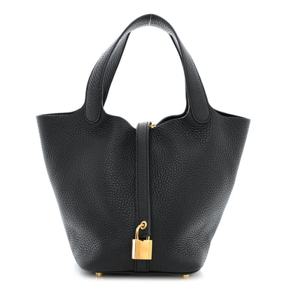 Hermes Taurillon Clemence Picotin Lock 18 PM Black 1 of 10