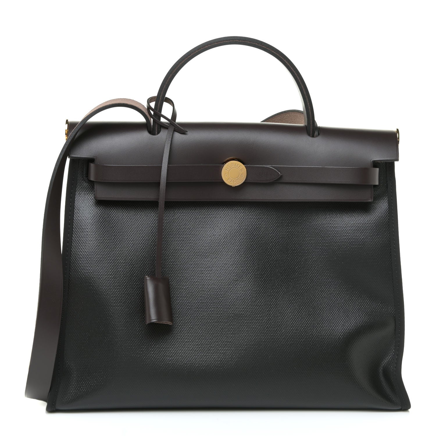 Hermes Toile H Berline Vache Hunter Herbag Zip PM 31 Black Ebene 3 of 14