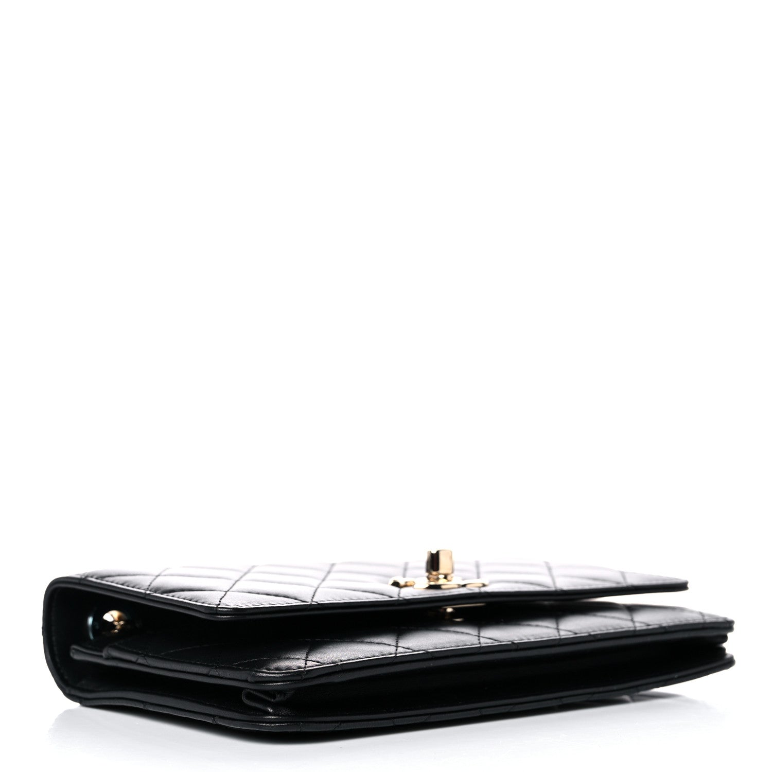 Chanel Lambskin Quilted Trendy CC Wallet On Chain WOC Black 4 of 13