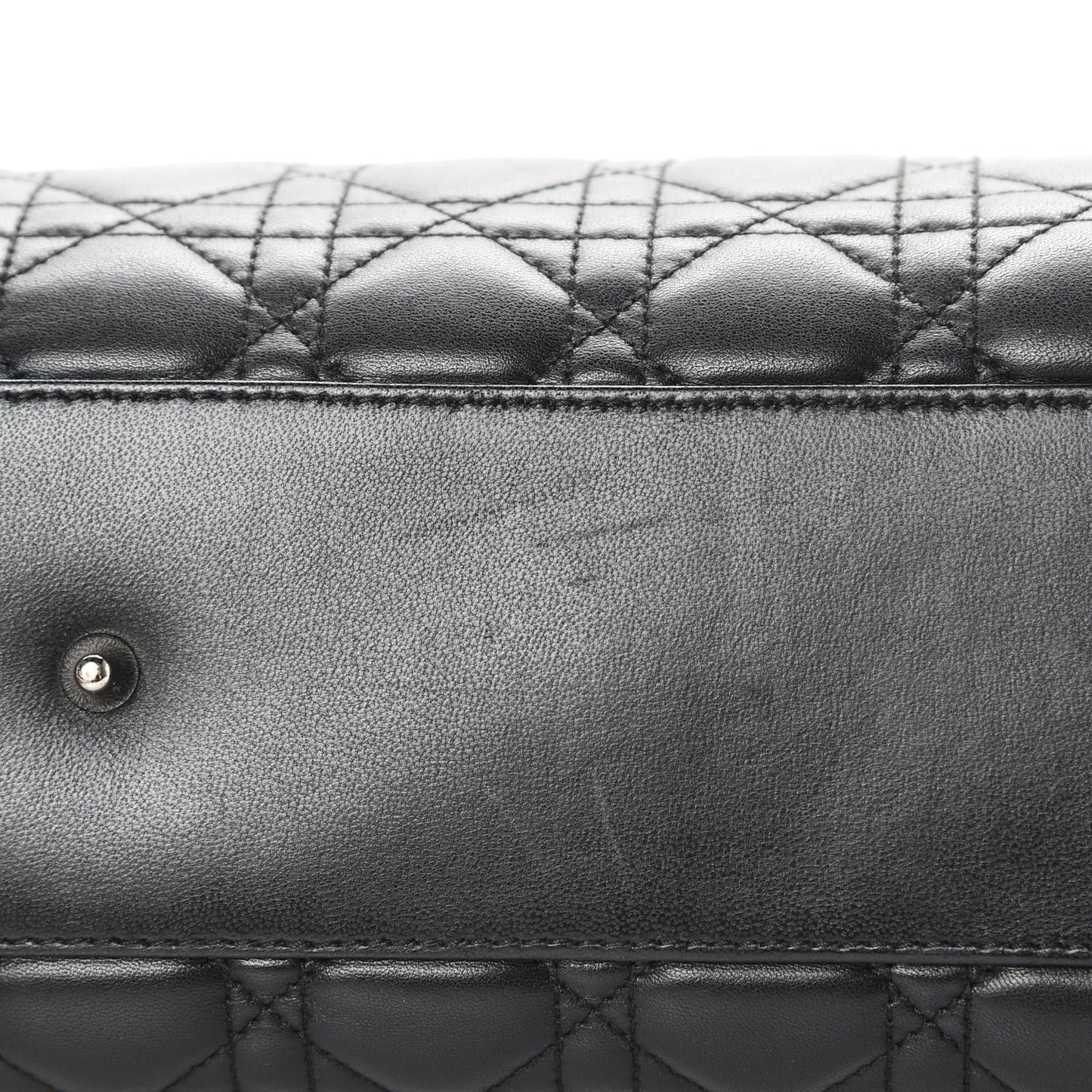 Lambskin Cannage Large Lady Dior Shopper Tote Black