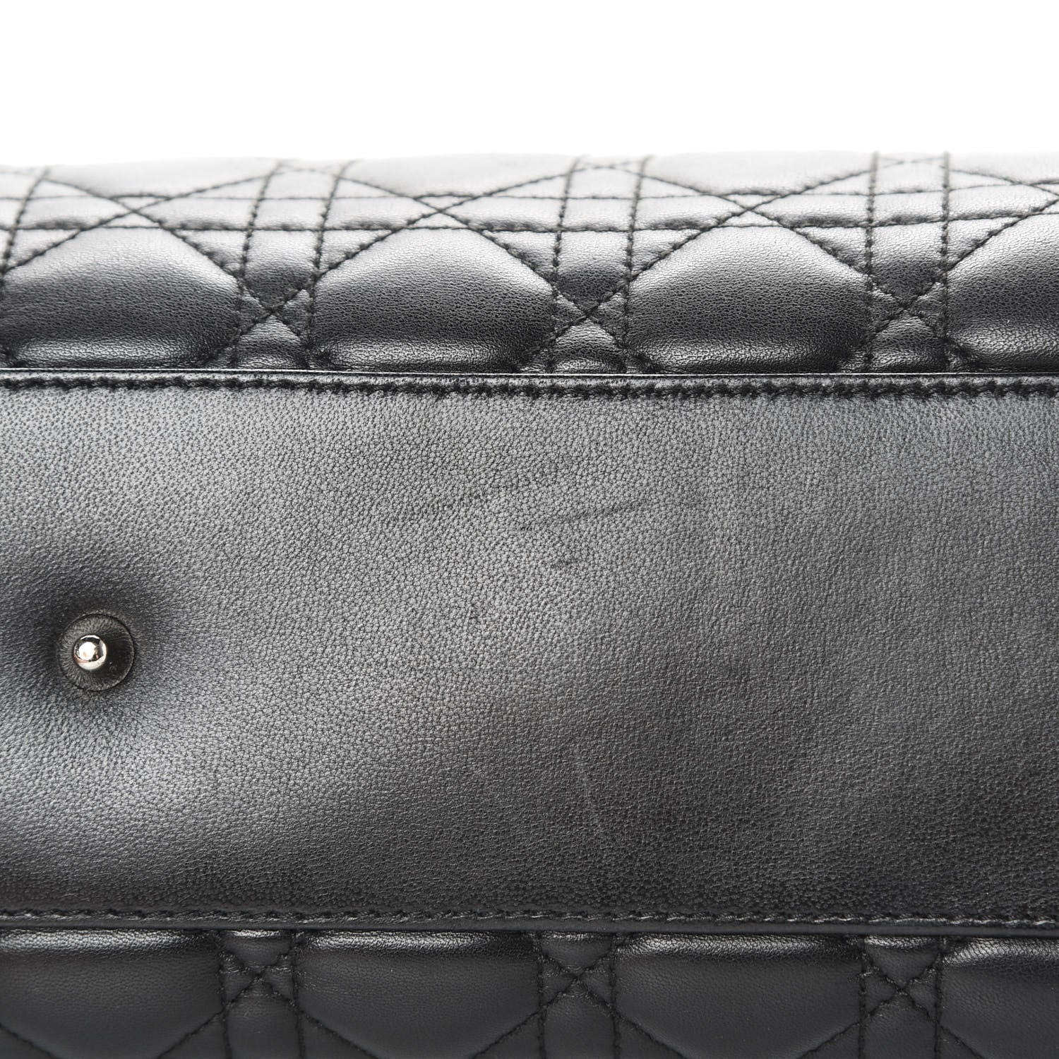 Christian Dior Lambskin Cannage Large Lady Dior Shopper Tote Black 14 of 15
