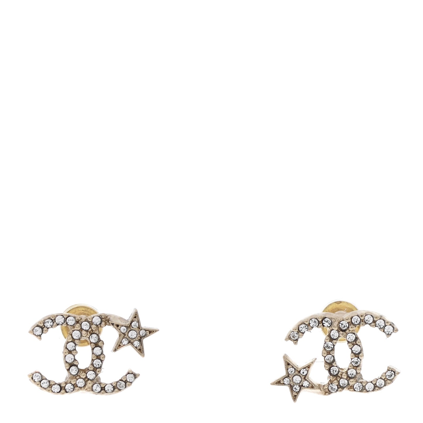 Crystal CC Starfall Earrings Gold