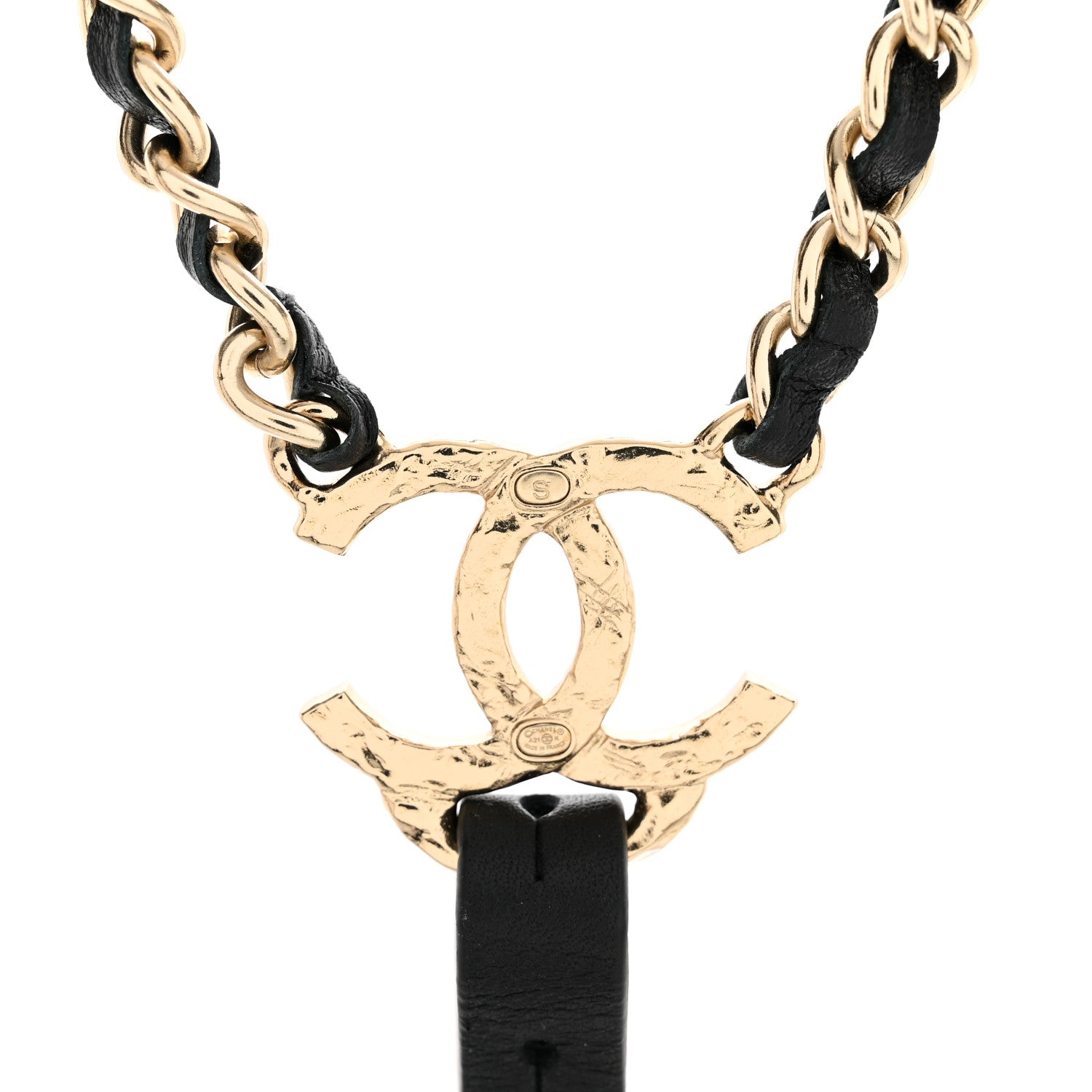 Chanel Calfskin CC Chain Suspenders S Black 3 of 3