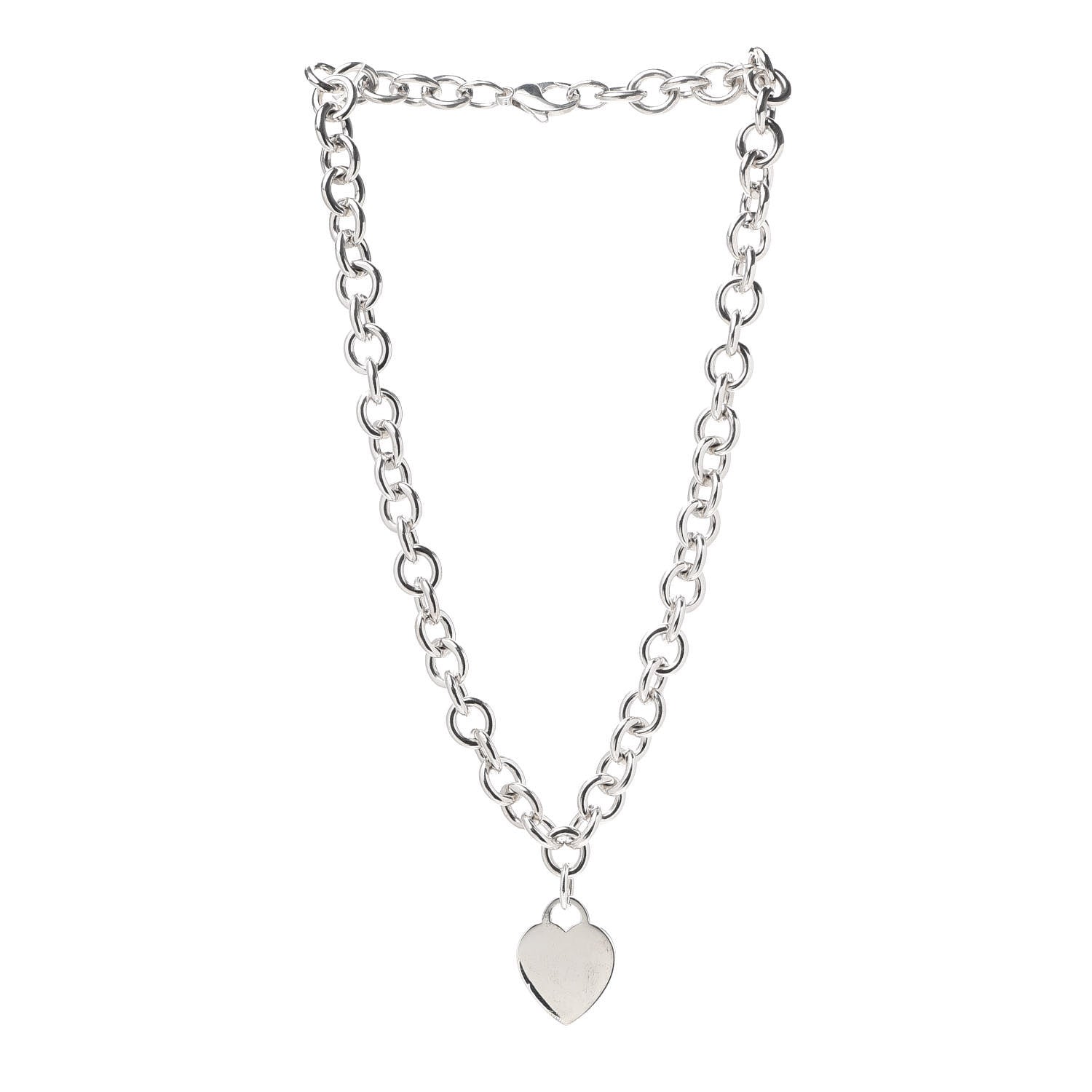 Tiffany Sterling Silver Heart Tag Toggle Necklace 3 of 6