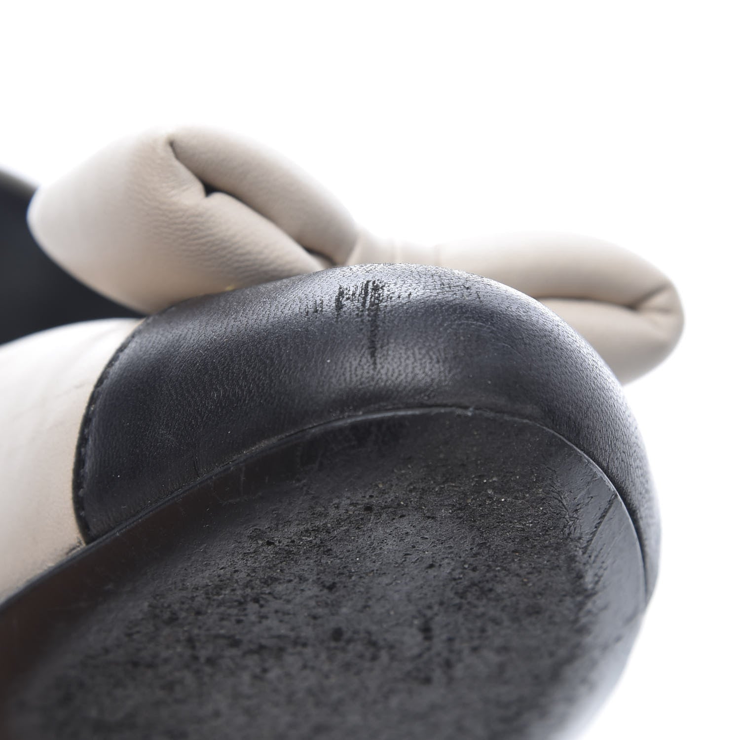 Chanel Lambskin Cap Toe Bow Pumps 35.5Beige Black 8 of 10