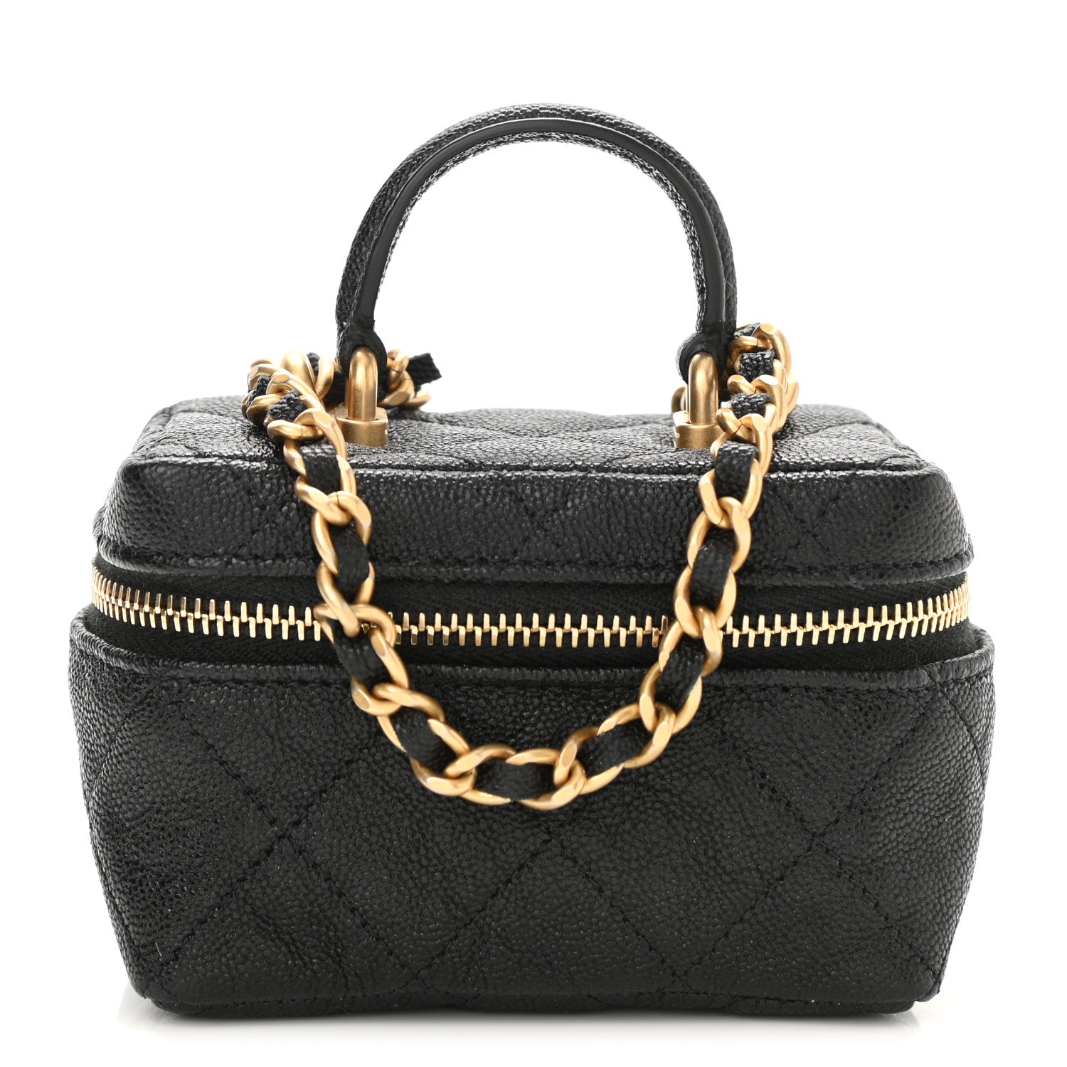 Chanel Caviar Quilted Mini Top Handle Vanity With Chain Black 1 of 11