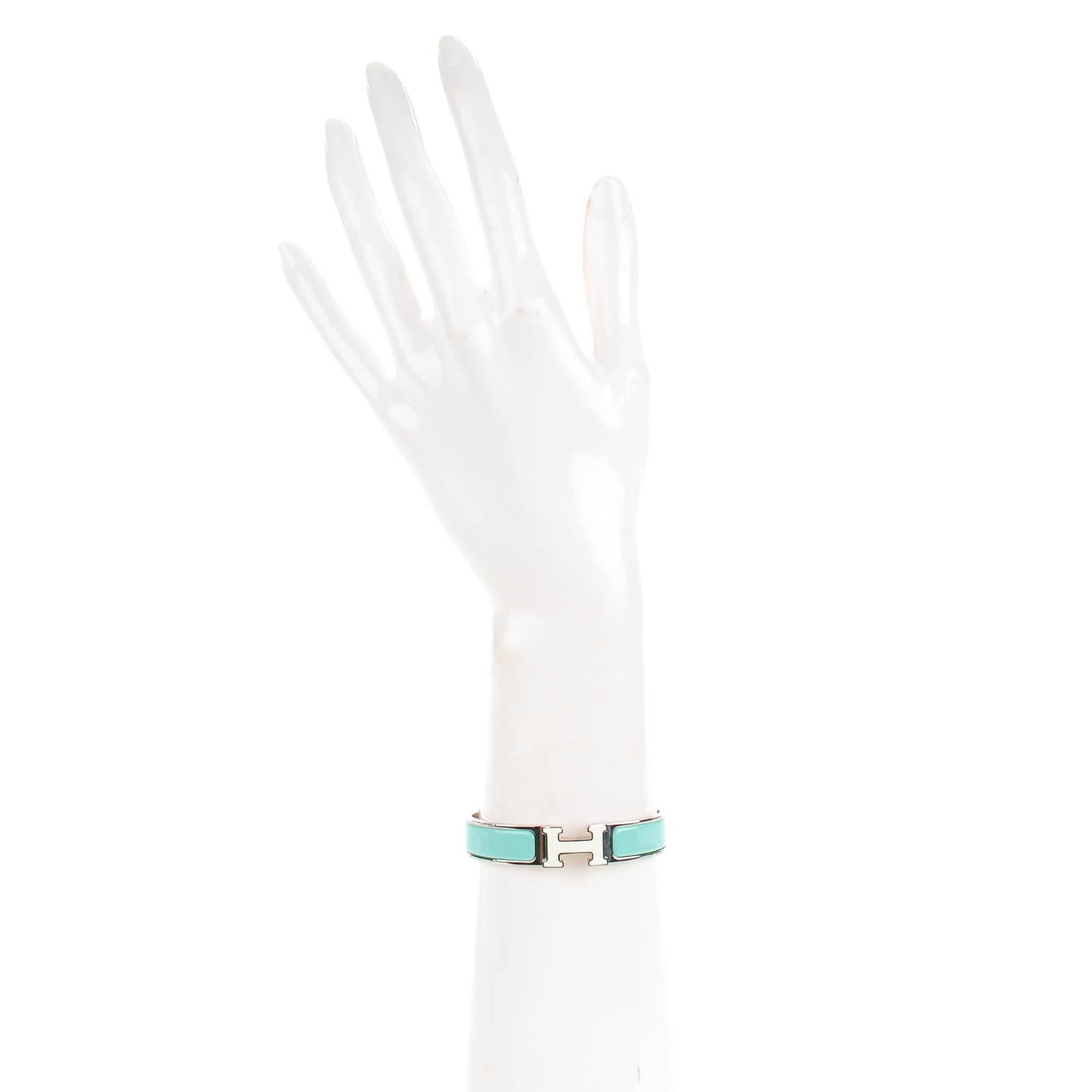 Enamel Clic Clac H Bracelet PM Lagon White