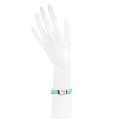 Hermes Enamel Clic Clac H Bracelet PM Lagon White 2 of 6