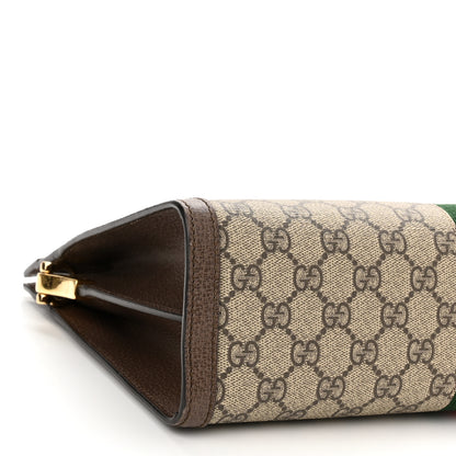 Gucci GG Supreme Monogram Web Medium Ophidia Chain Shoulder Bag Brown 9 of 12
