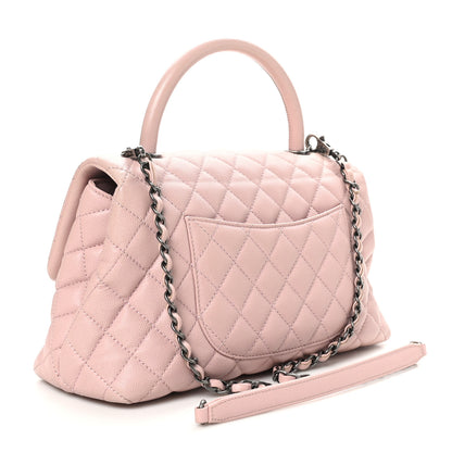 Chanel Caviar Quilted Small Coco Handle Flap Light Pink 2 of 10