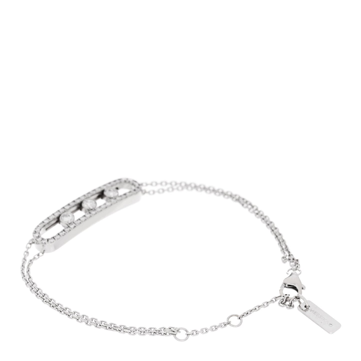 18K White Gold Diamond Move Classique Pave Bracelet