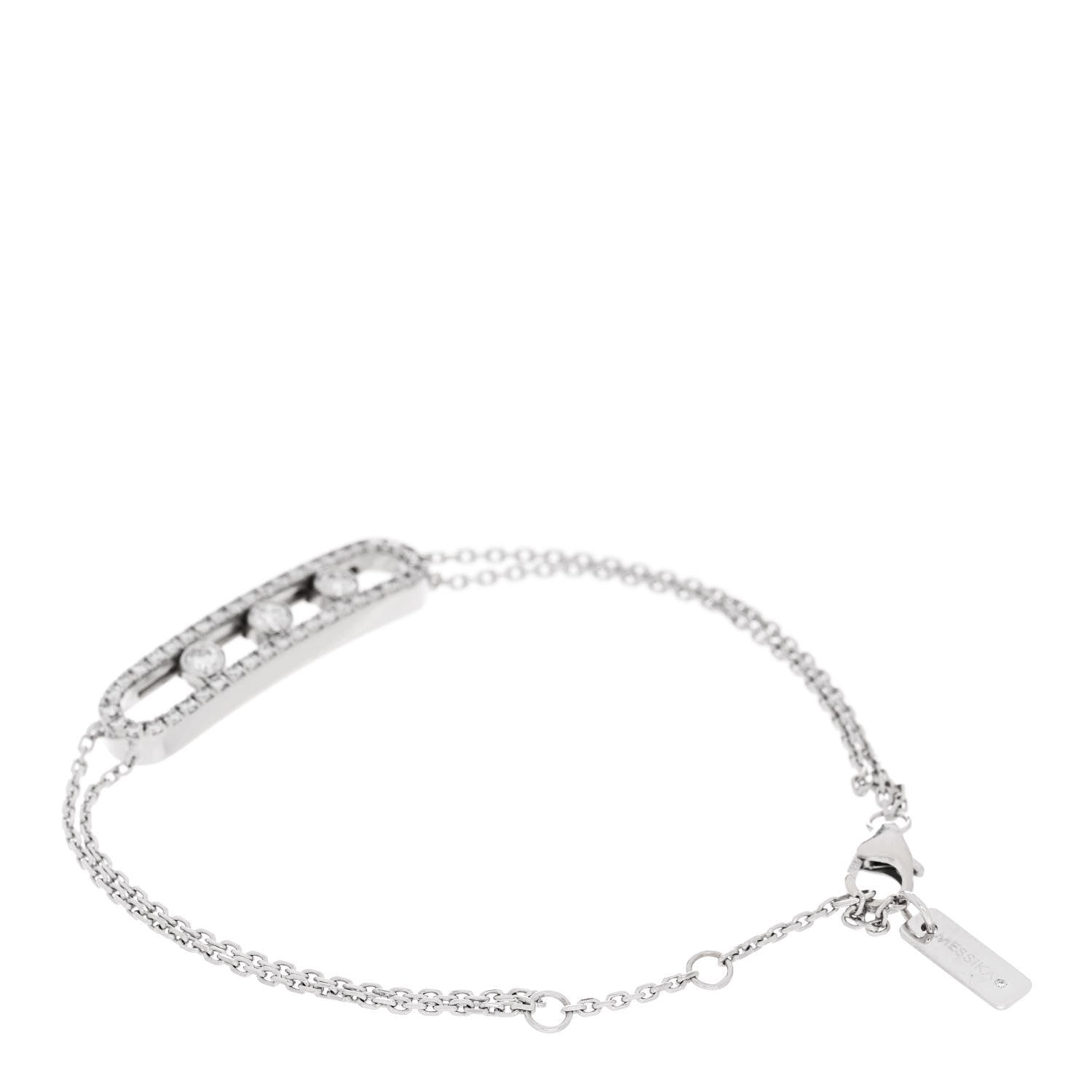 Messika 18K White Gold Diamond Move Classique Pave Bracelet 2 of 5