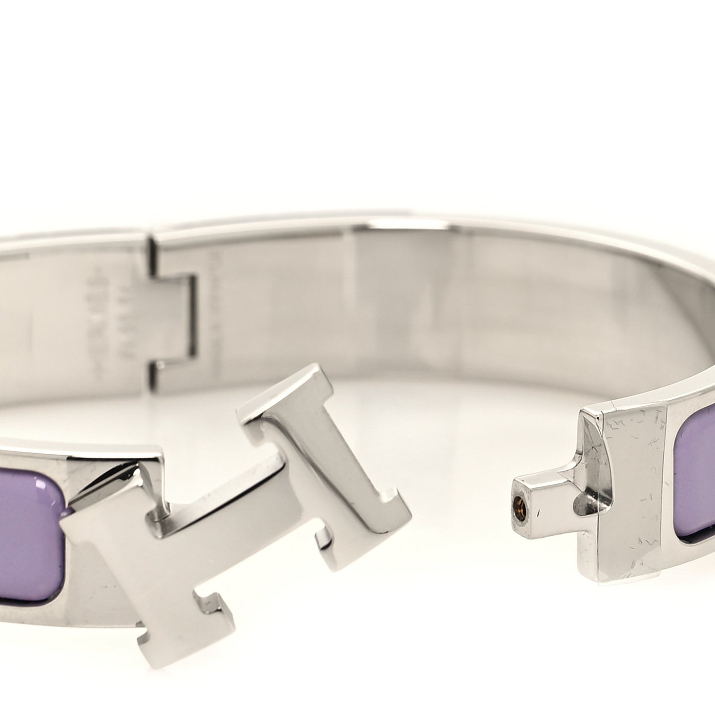 Enamel Narrow Clic Clac H Bracelet PM Lilas