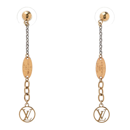 Louis Vuitton Logomania Earrings Gold 1 of 10
