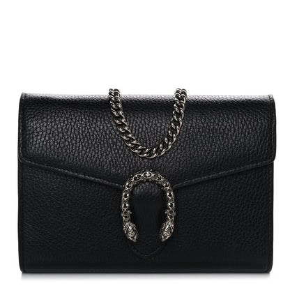 Gucci Calfskin Mini Dionysus Chain Wallet Black 1 of 13