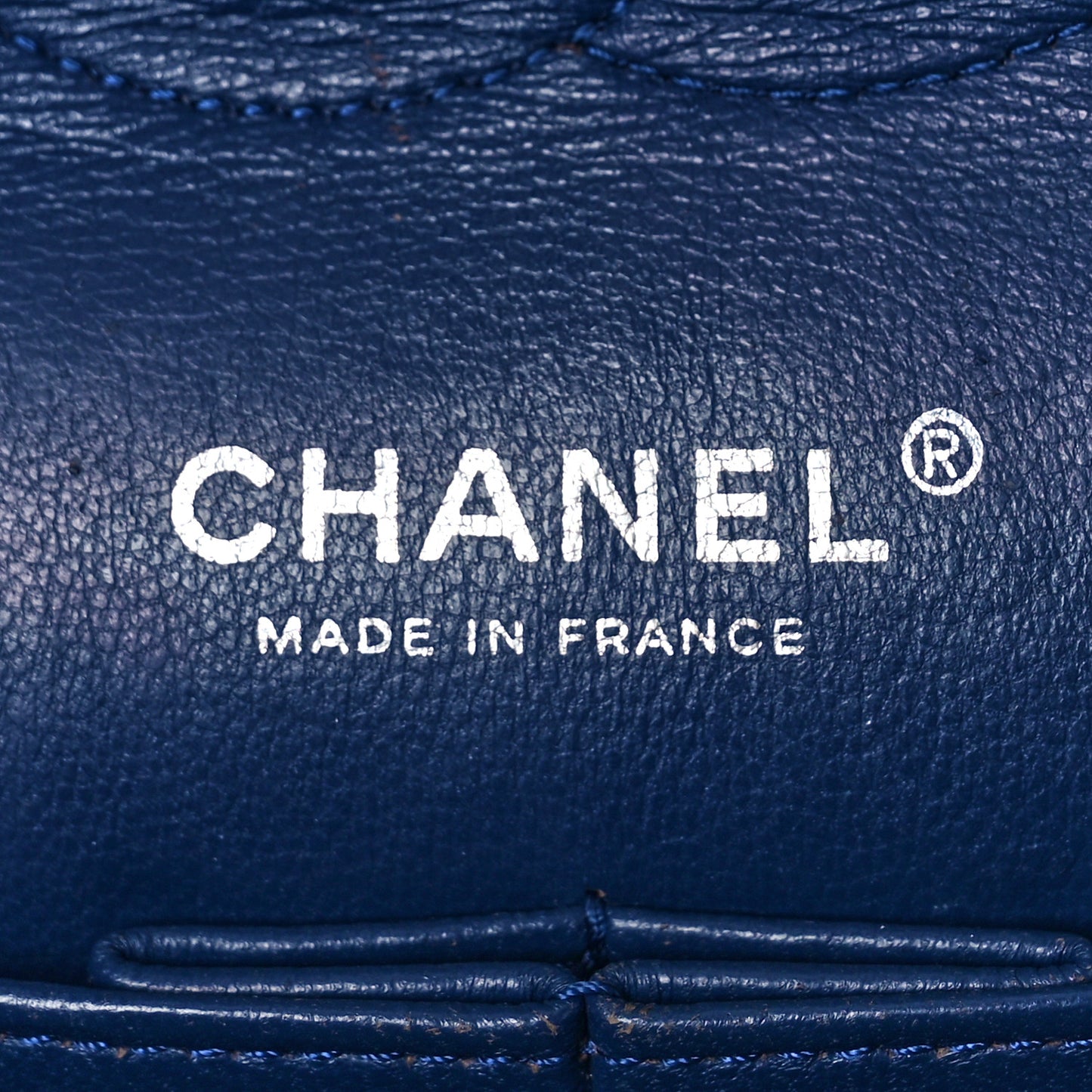 Washed Caviar Quilted Medium Double Flap Blue