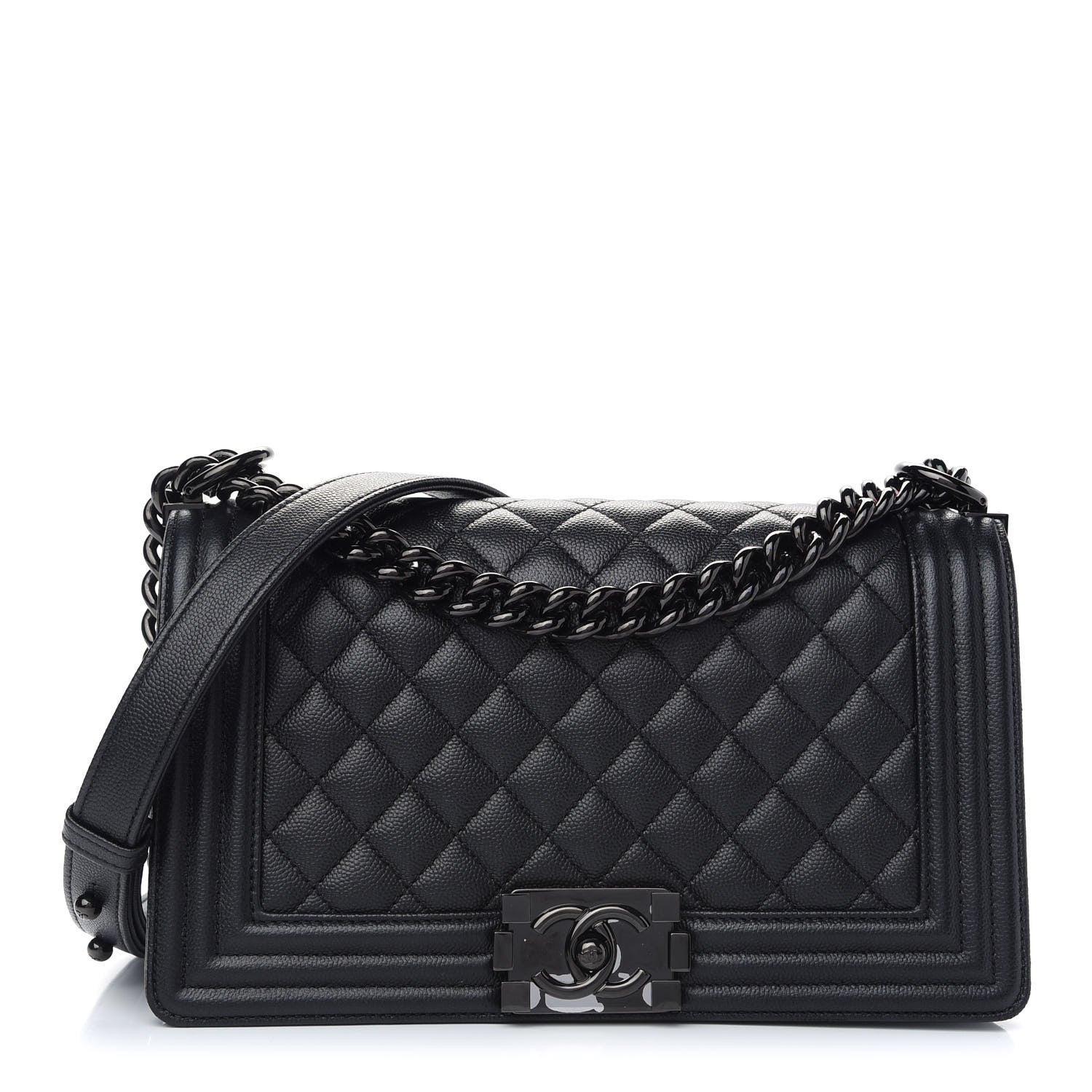 Chanel Caviar Quilted Medium Boy Flap So Black 1 of 10