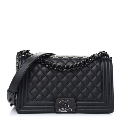 Chanel Caviar Quilted Medium Boy Flap So Black 1 of 10
