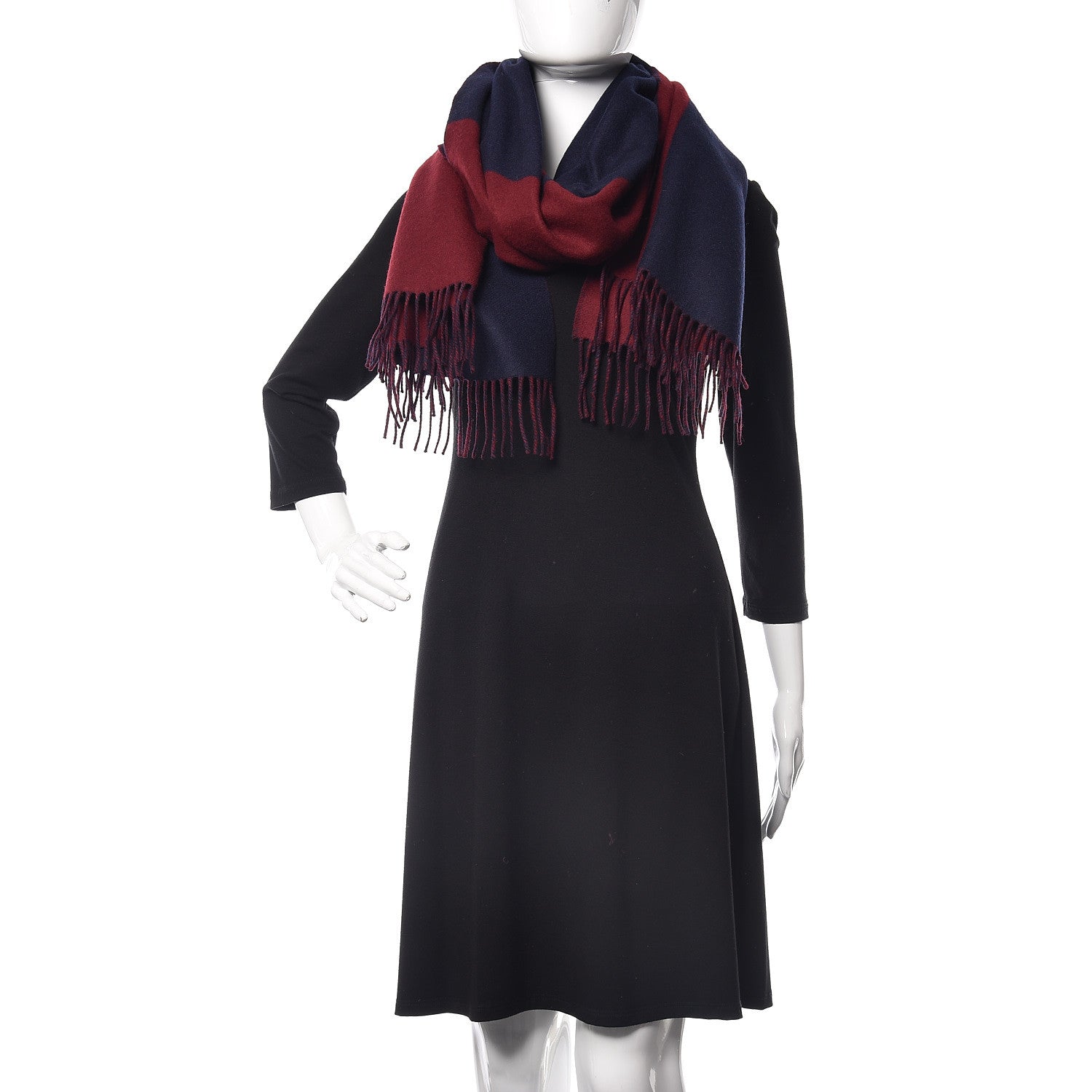 Hermes Cashmere Casaque Stole Marine Rouge 2 of 4