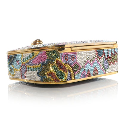 Judith Leiber Crystal Paisley Arabian Nights Minaudiere Clutch Gold 4 of 9