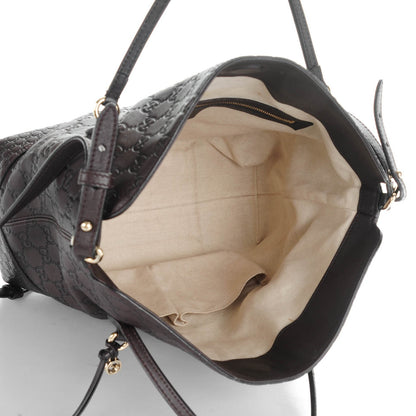 Gucci Guccissima Medium Bree Foldover Tote Chocolate 6 of 8